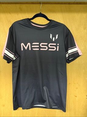 Messi Collection Black & Pink Logo Athletic Tee